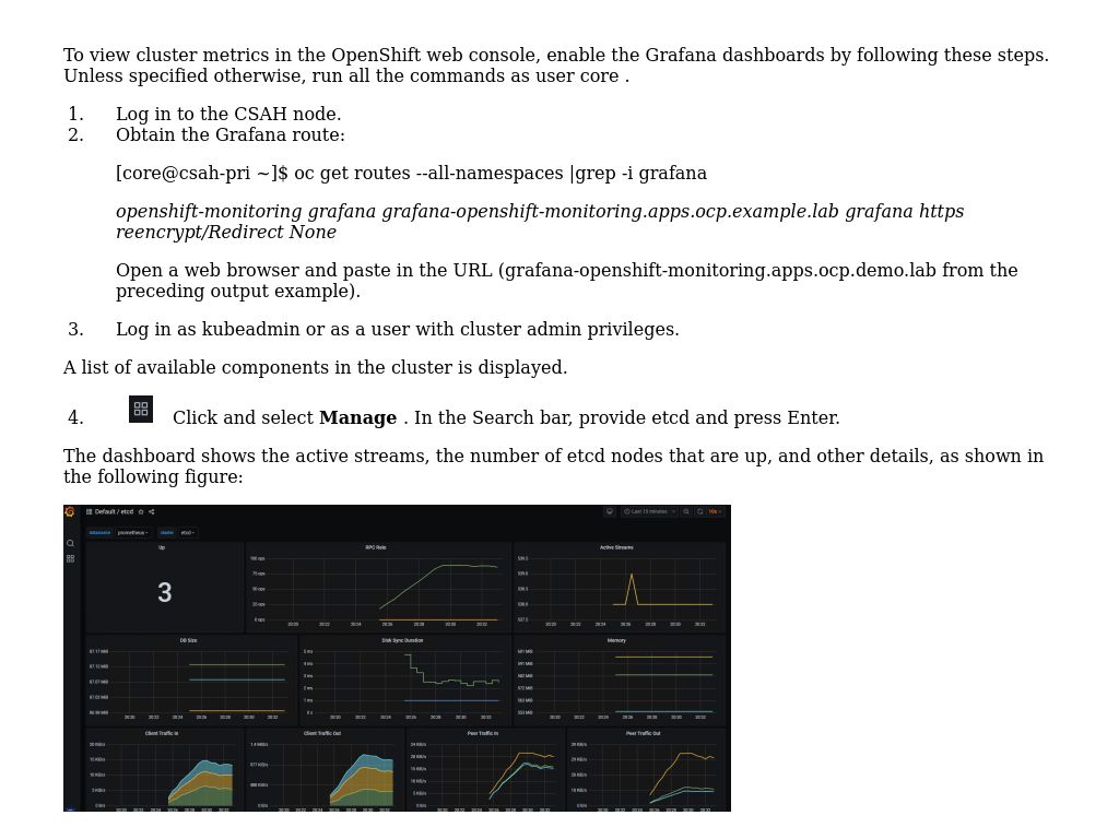 Enabling Grafana dashboards | Deployment Guide: Red Hat OpenShift ...