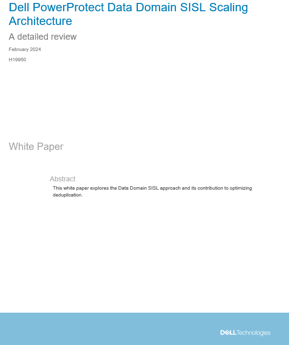 Dell PowerProtect Data Domain SISL Scaling Architecture | Dell ...