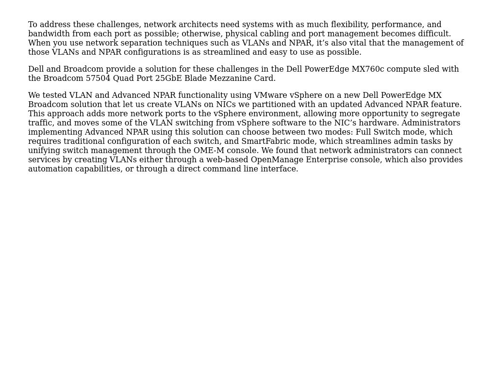 A Dell And Broadcom Solution | Managing VLANs From Advanced Partitioned ...