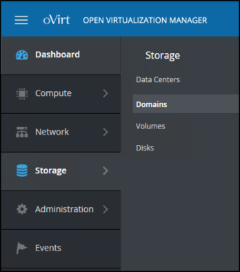 NFS storage domain – step 1