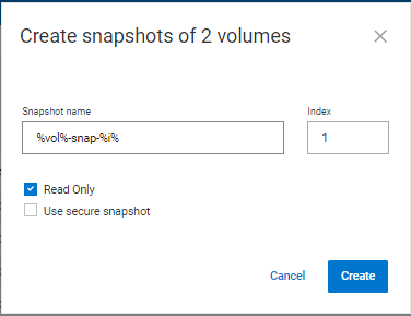 This figure shows how to create a manual snapshot.